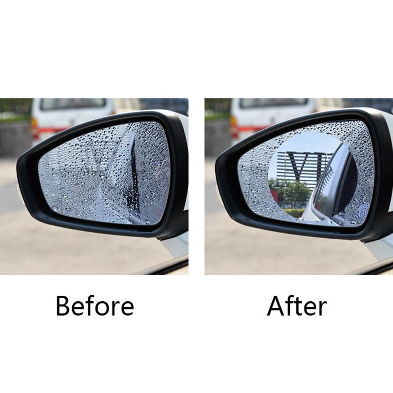 Bil spejl vindue klar film anti tåge bil bakspejl beskyttende film vandtæt bil klistermærke 2 stk / sæt
