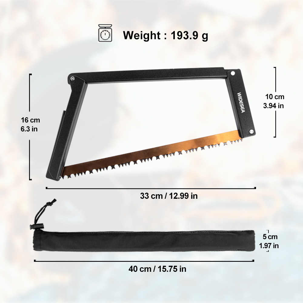 Widesea Folding Saw Camping Portable 32cm Manganês Hacksaw Blade Com Armazenamento Dobrável Logging Ferramentas Ao Ar Livre Para Ramos De Madeira