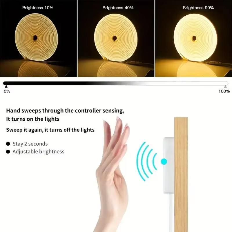 LED Neon Lights Strip Motion Sensor Hand Scan Switch USB Powered Dimmable Waterproof Flexible Light For Home Party DIY Neon Sign