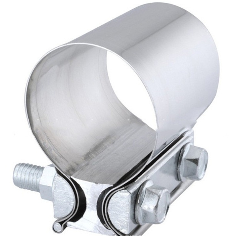 Abrazadera de tubo de escape Universal para coche, aro de garganta de cola modificado de acero inoxidable, 2,5 pulgadas, 63MM