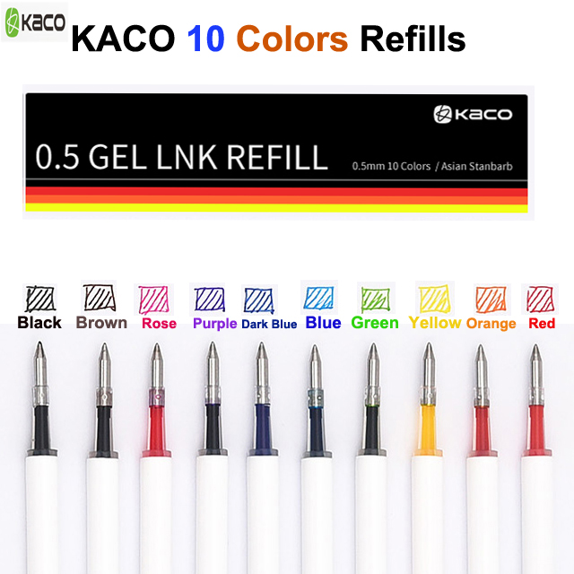 Xiaomi Mijia-Bolígrafo ligero para escritura fluida, boli de pulsación de 0,5mm con recambio de núcleo, disponible en color azul, rojo y negro, ideal para el trabajo, pluma original