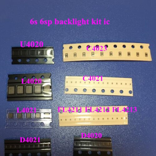 5sets(55pcs) backlight fix kit for iPhone 6S ic U4020 + Coil L4020 + L4021 + Diode D4020 + D4021 + Capacitor C4022 C4023 C4021