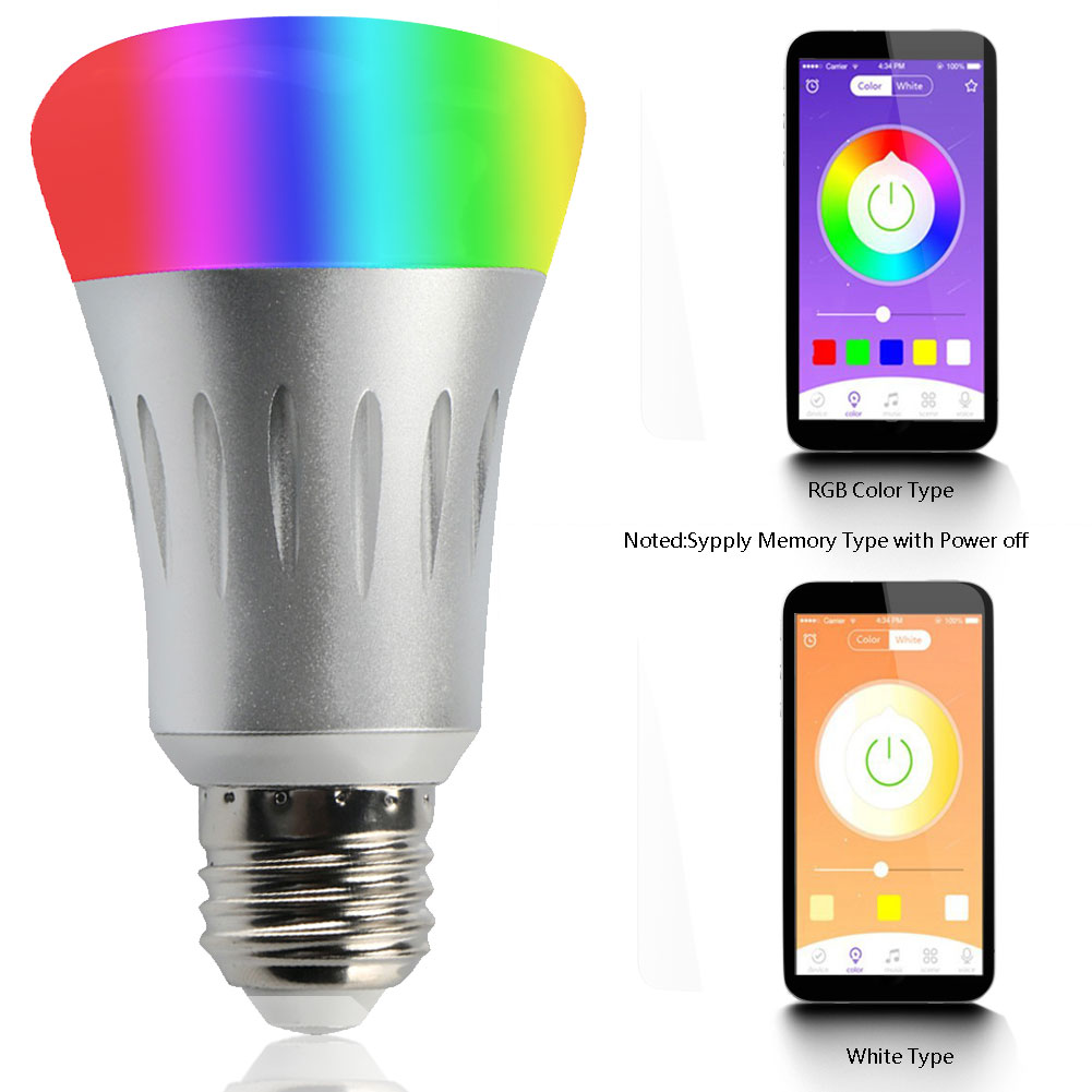 Smart Wifi Bulb Intelligent Colour Dimmable LED Bulb Light Bulb 7W E27 RGB Led APP Control Light