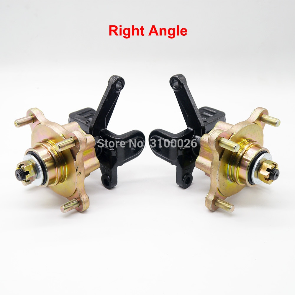 1SET Steering Strut Knuckle Spindles with Brake Disc Wheel Hubs Fit For China ATV 110cc 125cc 150cc Golf Buggy Quad Bike Parts