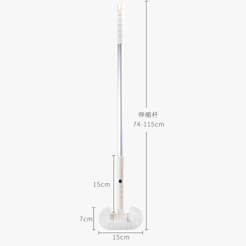Retractable Long Handle Cleaning Brush Aluminum Bathtub Bristle Brush Telescopic Toilet Floor Cleaner Home Bathroom Kitchen Tool