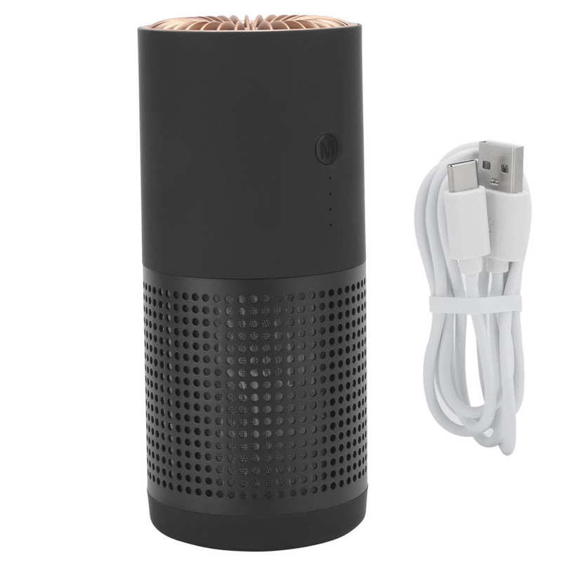 Purificador de ar do carro mais limpo íon negativo usb mini difusor de ar automático umidificador acessório do carro: Black