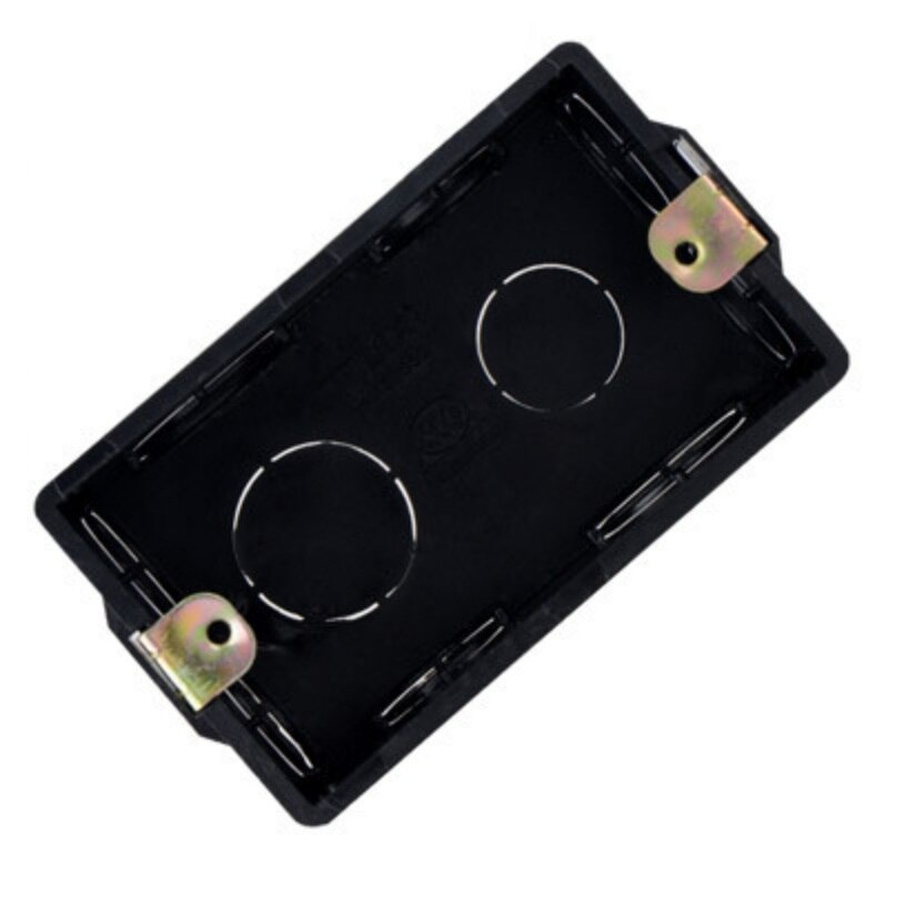 118*72mm Wall Mounted Junction Box voor Dimmer Lichtschakelaar Black Installatie Box voor ONS standaard