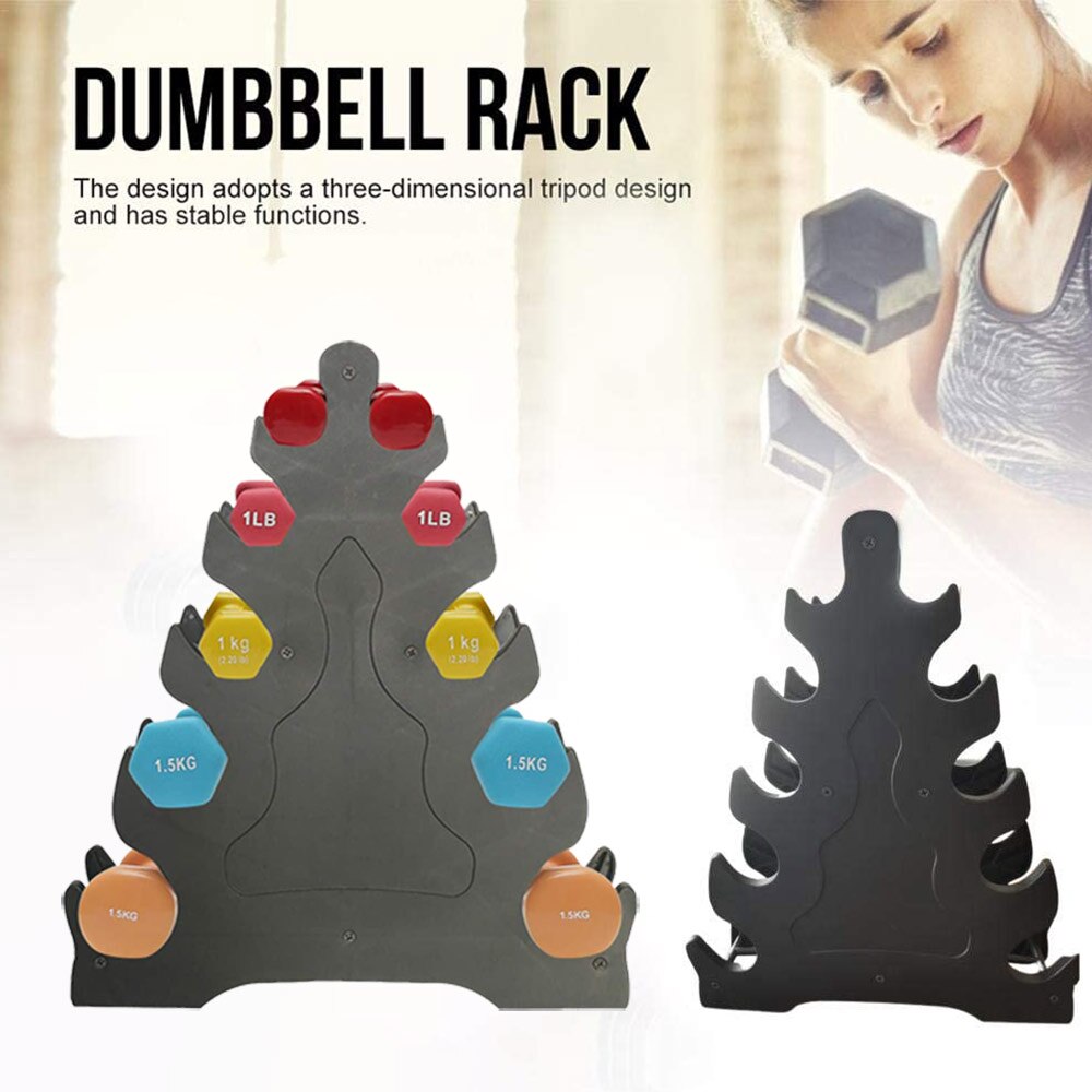 5 Tier Fitness Dumbbell Rack Stand Multi Layer Hand-Held Dumbbell Small Holder Storage Rack Home Office Gym Dumbell Weight Rack