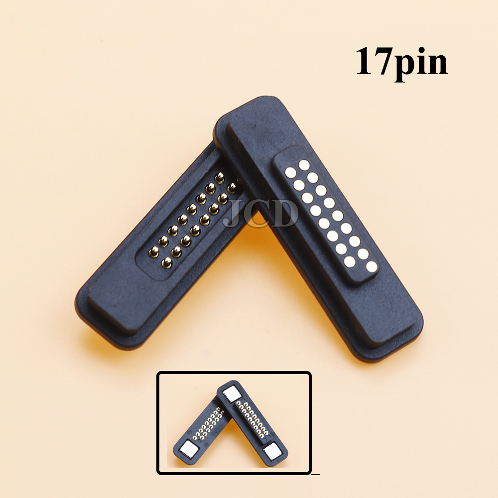 1Pair 13/14/15/16/17/18/19/20Pin Waterproof Magnetic Pogo Pin Connector 2A Male Female Pogopin Spring Loaded DC Power Socket: green