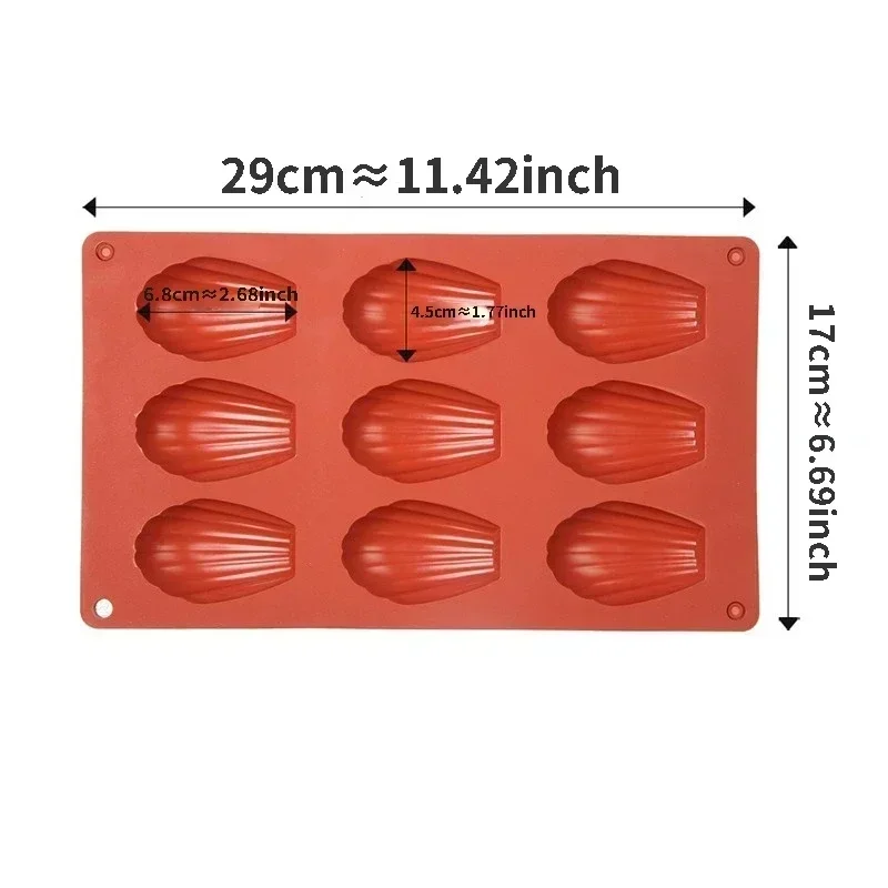 Mini Lebensmittel Klasse Madeleine Silikon Kuchen bilden Cookie bilden DIY Hülse Backform bilden Küche Backformen Zubehör: Braun