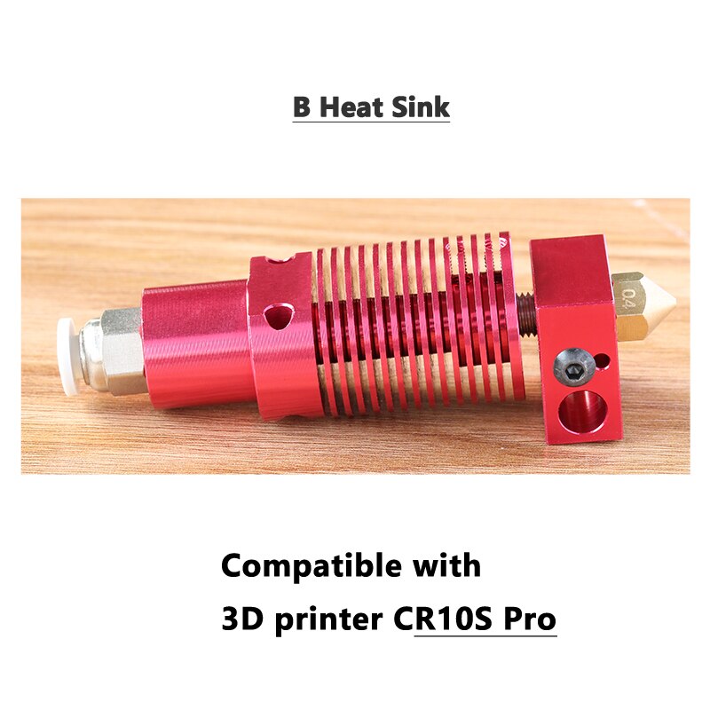 3D Drucker Teile Extruder Hotend Bausatz Aluminium Wärme Block Mk8 Düse Ohne Heizung Thermistor für Ender-3/CR-10/CR 10S Profi: CR-10S Profi B