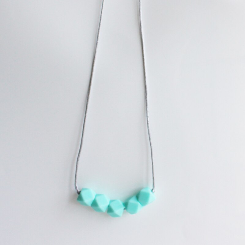 Collana massaggiagengive in Silicone Viridity Baby BPA perline geometriche in Silicone gratis giocattoli collane con ciondoli