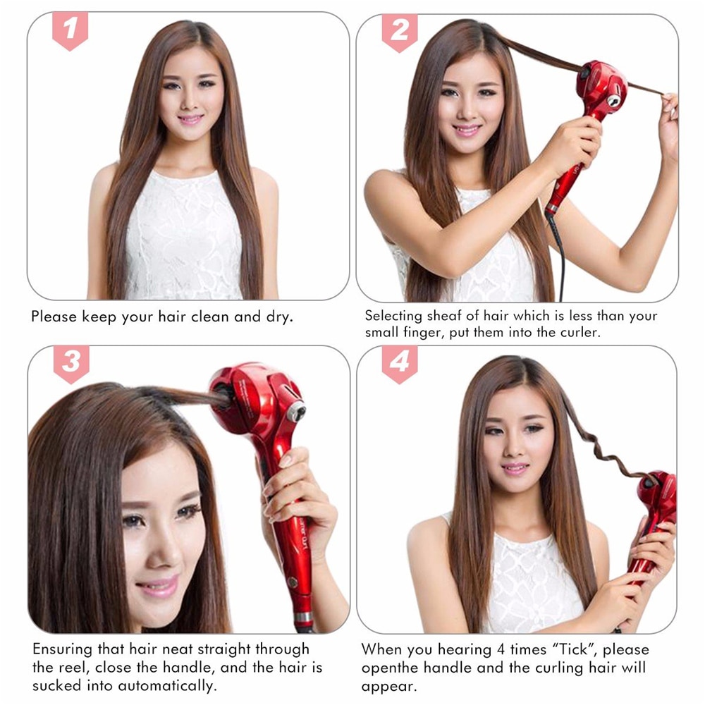Steam Automatic Hair Curler Rotating Curling Iron Negation Lon Hair Waver Hair Crimper Curls Tongs Hair Curl Tools