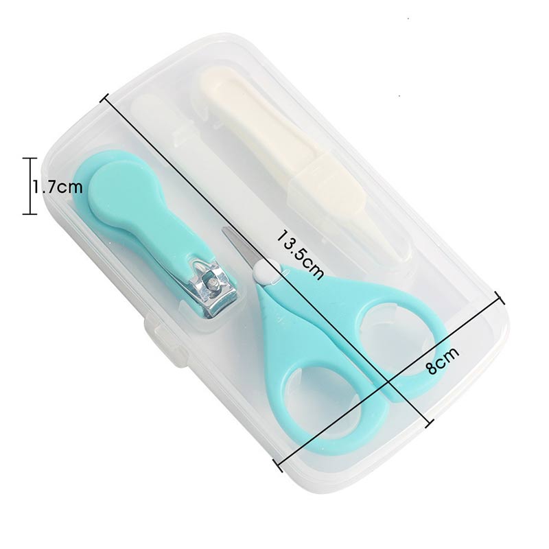 Tijeras de uñas para bebé, juego de combinación de lima de uñas de cuatro piezas, cortauñas de seguridad para bebé