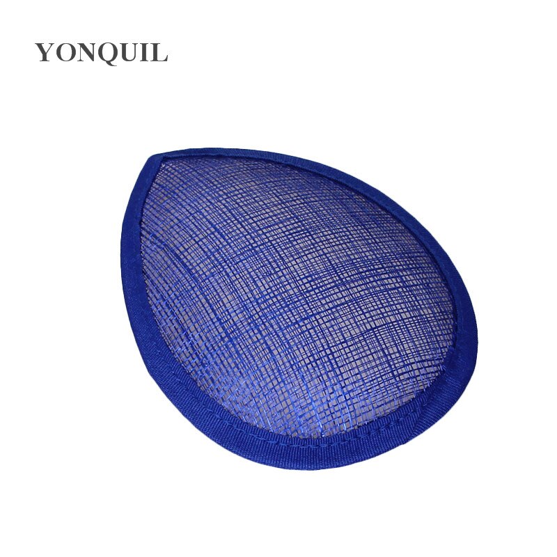 green 13CM teardrop sinamay fascinator base DIY millinery base cocktail hats handwork material party hair accessories 17 colors: Blue