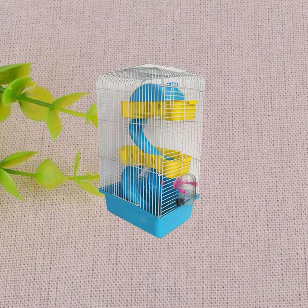 3 Layers Heighten Villa Shape Pet Cage with Runnin... - Vicedeal - Egg-Shaped Hamster Cages