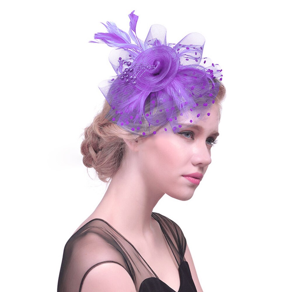 Veer Fascinators Hat, Vrouwen Meisjes Bloem Mesh Cocktail Thee Party Kentucky Derby Hoed Met Haar Clip