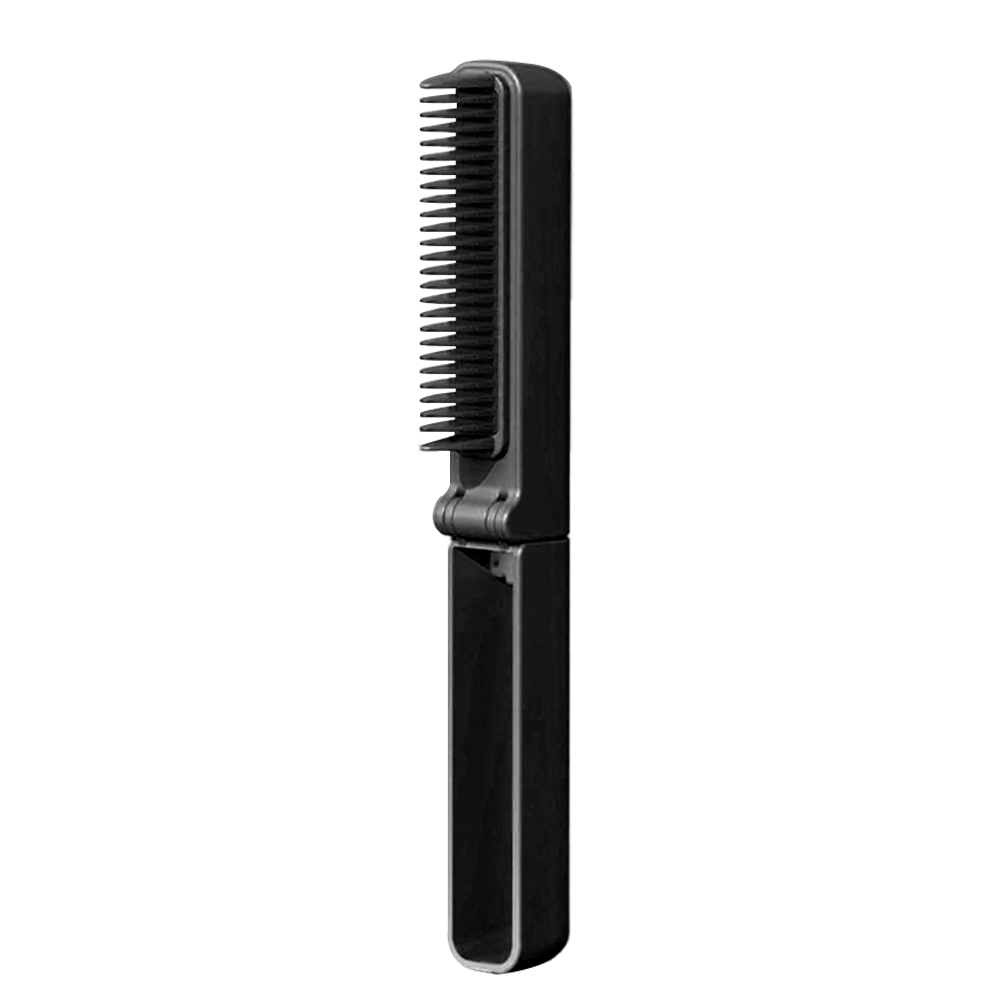 Peigne Chauffant Pliable et Portable, Mini Outil USB, Rechargeable Rapidement, Lissage des Cheveux