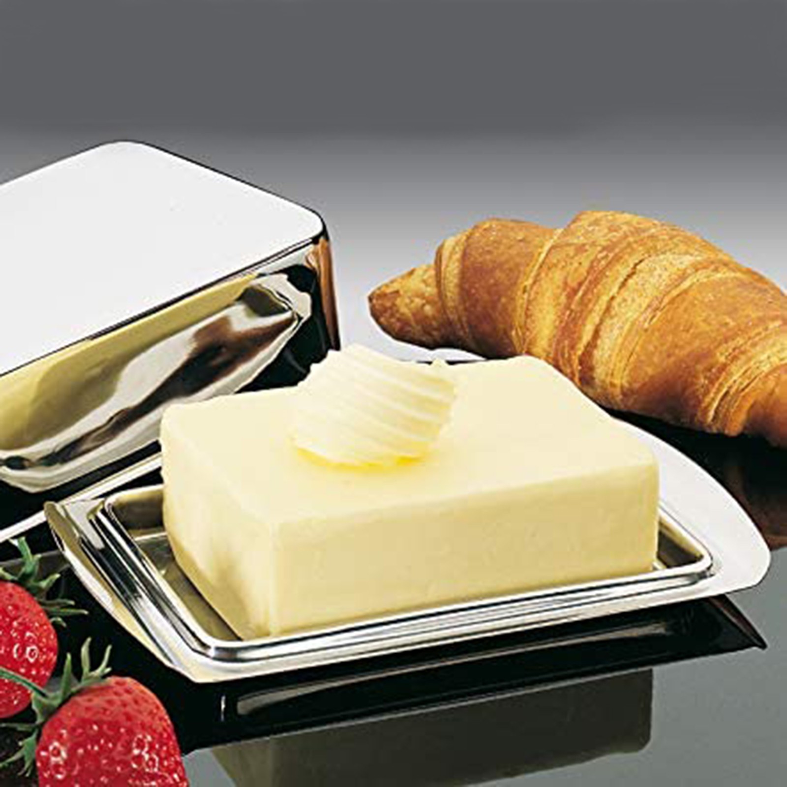 Stainless Steel Butter Storage Box Cake Bread Fruit Container Steak Salad Biscuit Serving Tray Restaurant Hotel Kitchen Tool
