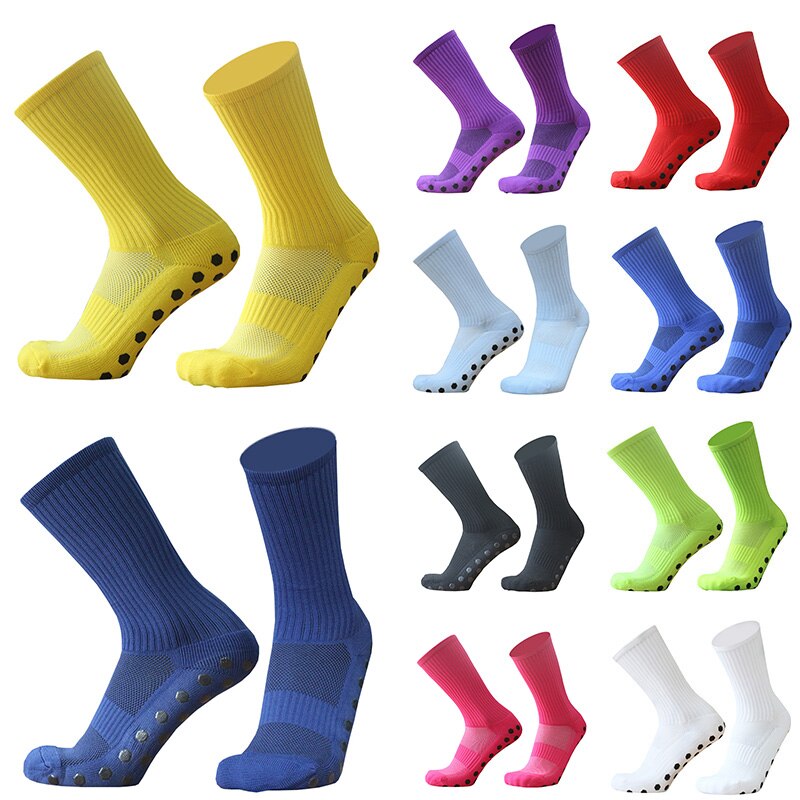 Chaussettes hexagonales de sport pour hommes et femmes, , couleur unie, avec ventouse ronde en Silicone, antidérapantes