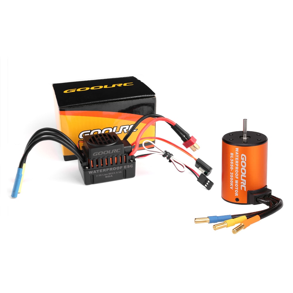 GoolRC Moteur RC Car 1:10 Parts 3650 3660 F540 3500KV 3100KV 3300KV 3800KV 3900KV 4300KV 4370KV Brushless Motor 45A 60A ESC