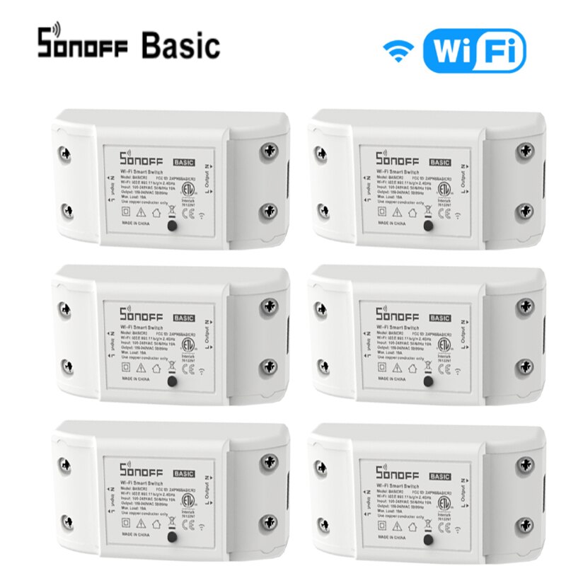 SONOFF Basic R2 DIY WIFI Wireless Switch Light Timer Smart Home Google Alexa Compatible LAN EWelink APP/Voice/Remote Control