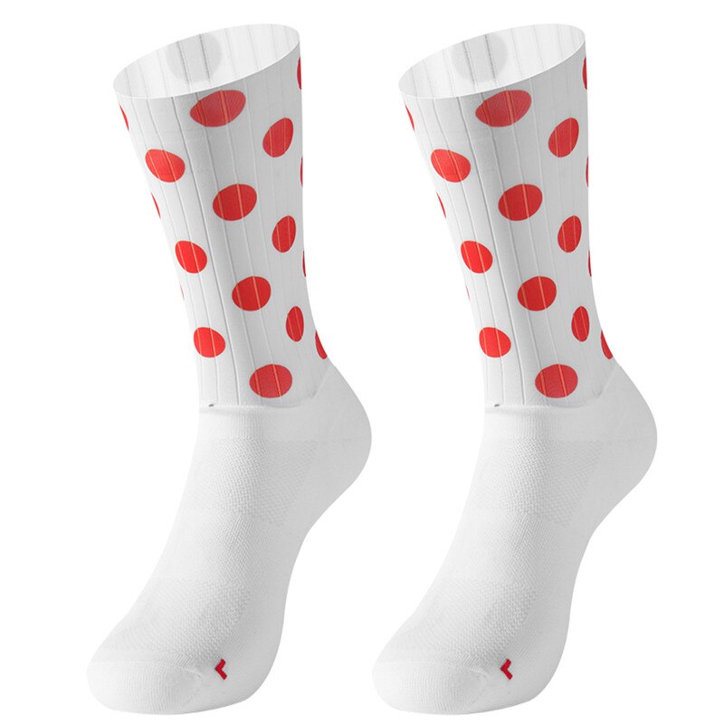 Mærke cykelsport sokker beskytter fødder åndbar fugtspredende sokker cykelsokker cykler sokker: Rød