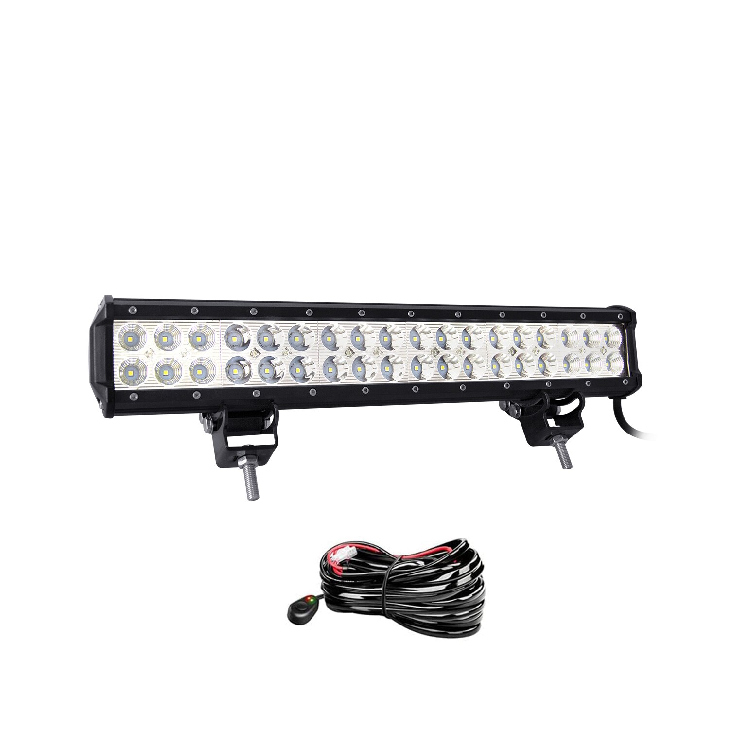LED Light Bar 4 7 9 12 15 18 20 22 25 28 36 44 inch 4x4 Work Led Bar Offroad SUV ATV 18W 36W 54W 72W 90W 108W 126W 144W 162W: 1x108w with wire kit