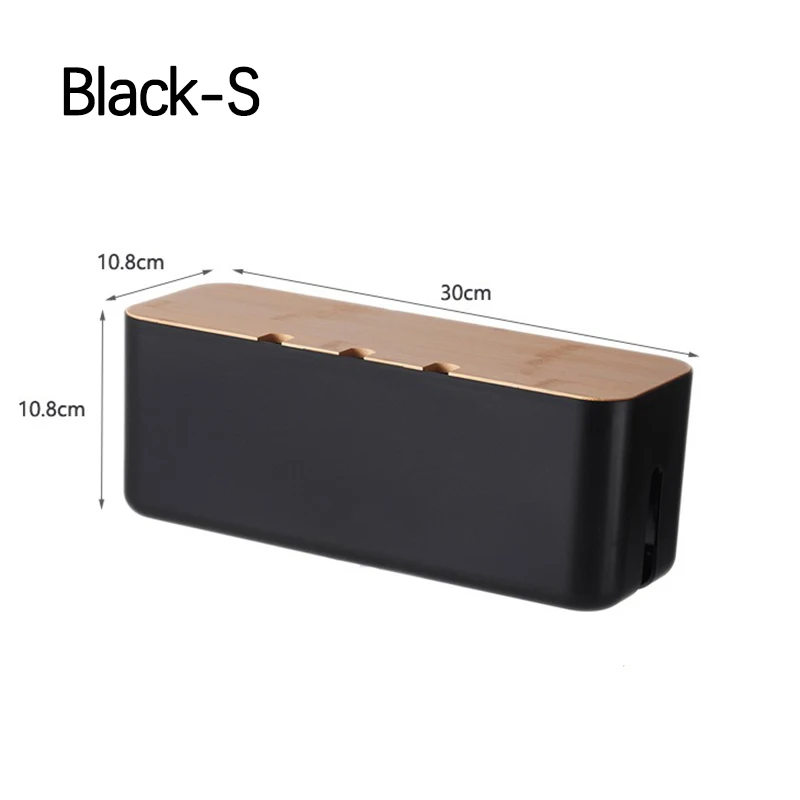 Caja de gestión de cables, cubierta de bambú, tablero de conexiones de cables, caja de almacenamiento, ocultar cables, reglas, escritorio, caja organizadora de cables para ordenador: verde