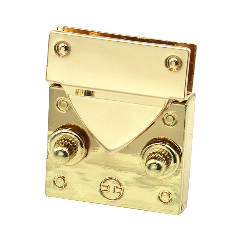 Leather shoulder bag metal accessories leather handicrafts ladies handbag DIY bag hardware accessories flip lock buttons: Style C