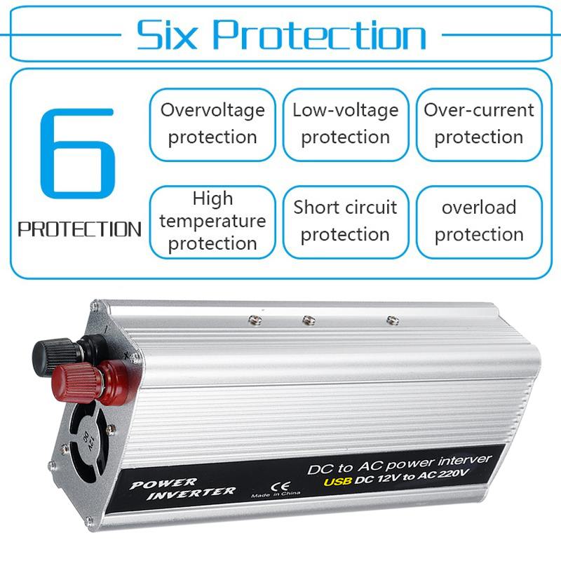 KROAK 4000W DC 12V to AC 220V USB Car Power Inverter Charger Converter Adapter DC 12 to AC 220 Modified Sine Wave Transformer