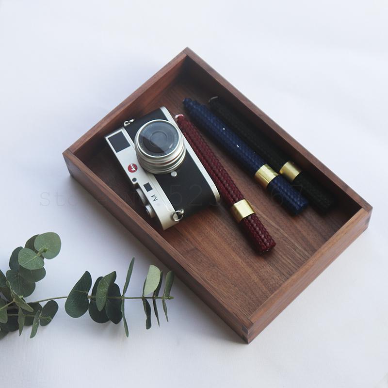 Desktop Receiving Box Black Walnut Traditional Tenon And Dovetail Tenon Structure Full Solid Wood Storage Box Retro Wind Wood Bo