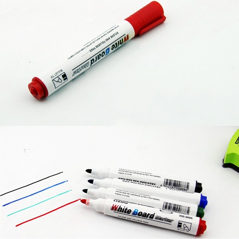 10 teile/los 4 Farben Große Kapazität Löschbaren Whiteboard Marker Stift Umwelt Freundliche Marker Büro Schule Liefert