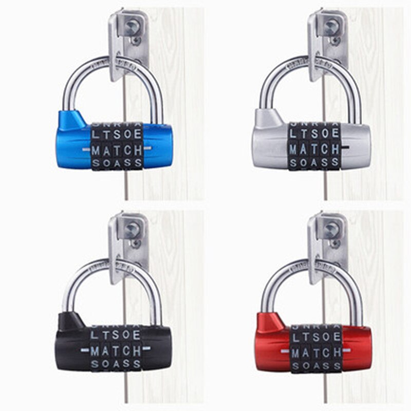 5 Letter Zinc Alloy Combination Padlock Code Password Lock Door Cabinet Drawer Bike Motorcycle Student Locker