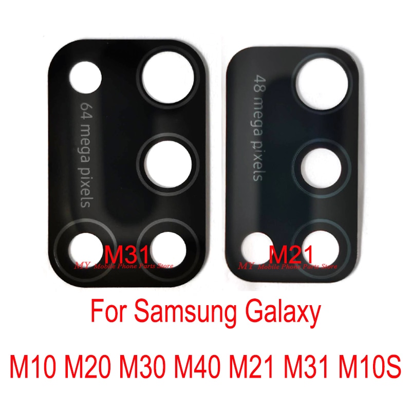 2 PCS Neue Zurück Hinten Kamera Objektiv Glas Abdeckung Ersatzteil Für Samsung Galaxy M10 M20 M30 M40 M21 M31 m10S Wichtigsten Kamera Objektiv Glas