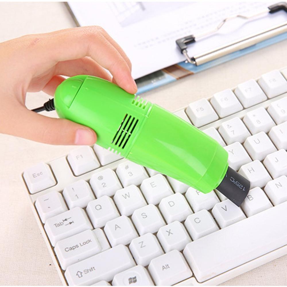 Mini Computer Vacuum USB Keyboard Cleaner PC Laptop Brush Dust Cleaning Kit Vaccum Cleaner Computer Clean Tools: Green