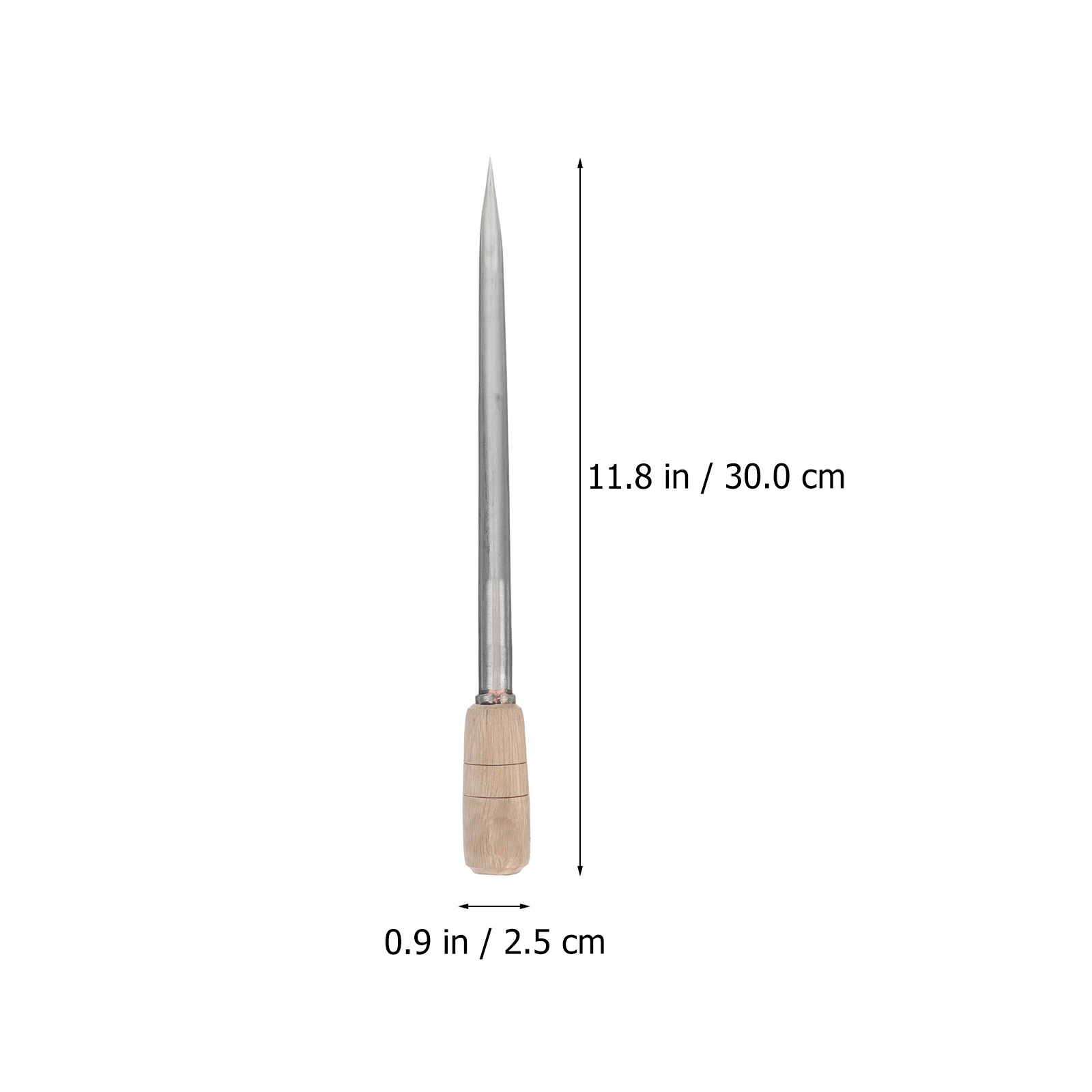 Roestvrij Staal Gesloten Sampling Spear Houten Handvat Graan Probe Sampler