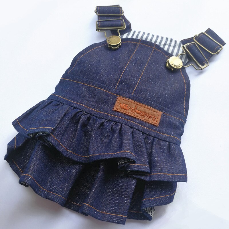 Puppy Girl Dog Denim Clothes Summer Dress For Dogs Clothing Chihuahua Small Breeds Of Dog Dress Poodle York Pomeranian Pet Skirt