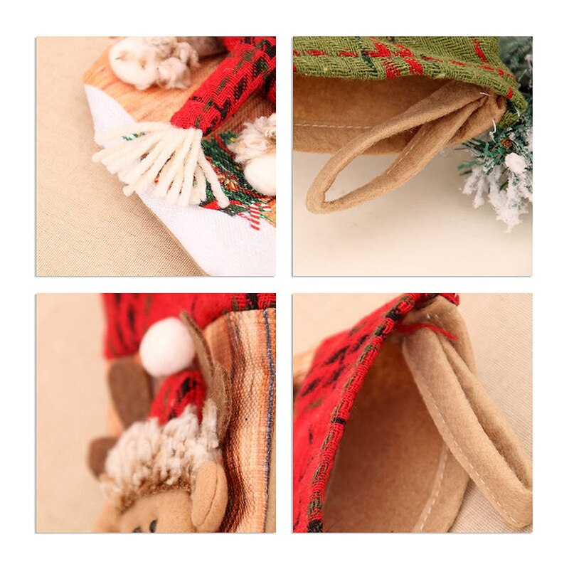 3 Pcs Kerstsok Kerstman Candy Sok Bag Xmas Tree Opknoping Decor