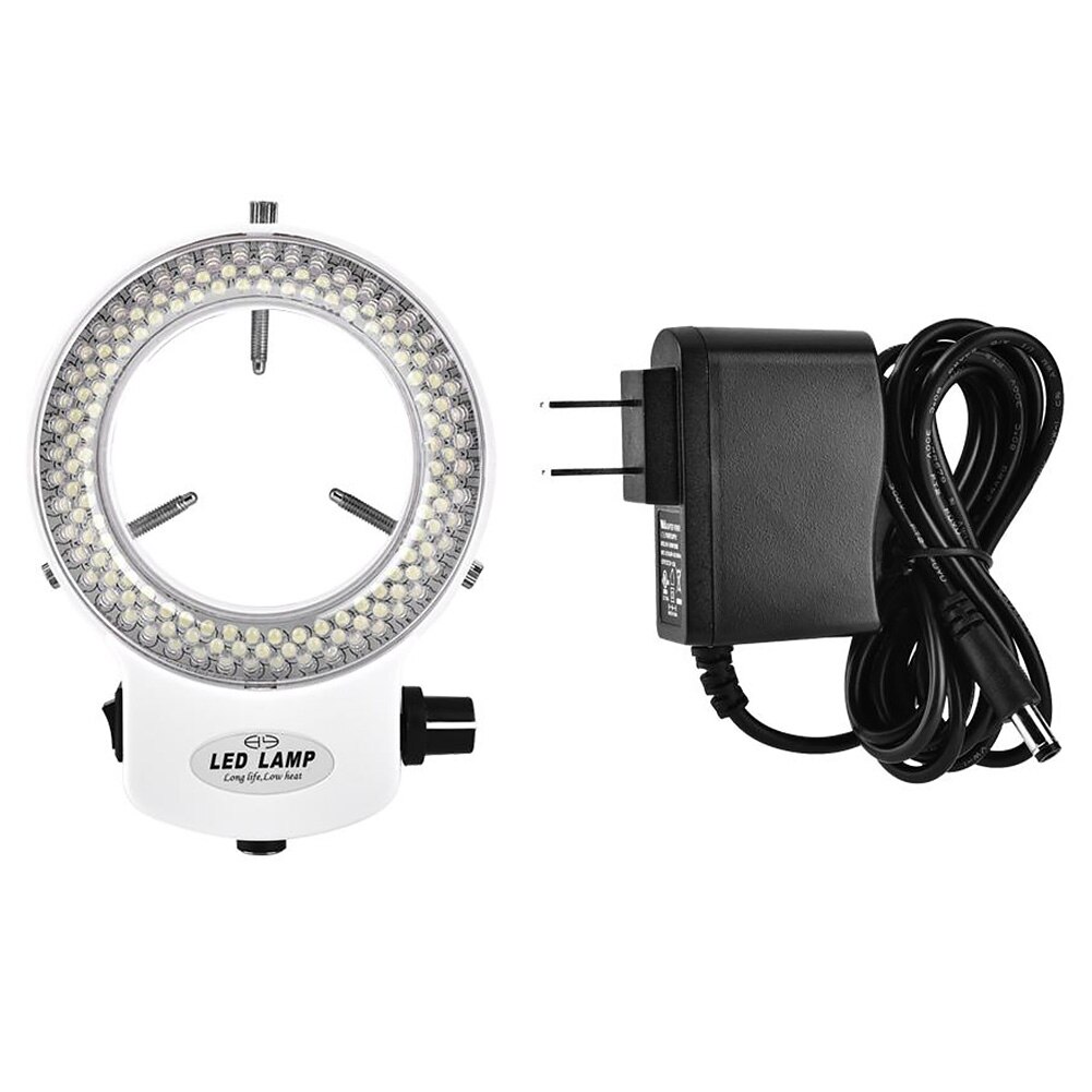 Pour Microscope stéréo projecteur pratique Portable ombre libre cercle lampe réglable luminosité LED lumière annulaire caméra 100V 240V