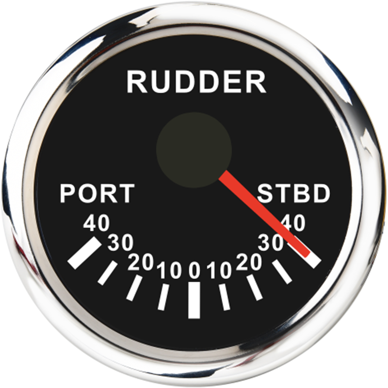 0-190 ohm Rudder Angle Indicator Gauge With Red Backlight Sailing boat Rudder Angle Meter and Mating Sensor 12V 24V