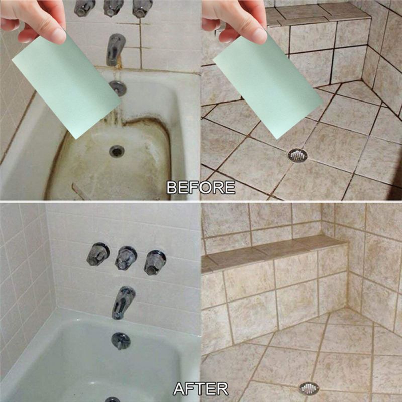 10pcs Household Multi-functional Cleaning Pad Floor Tile Cleaner Concentrated Floor Kitchenware Cleaning Glass Cleaner #df