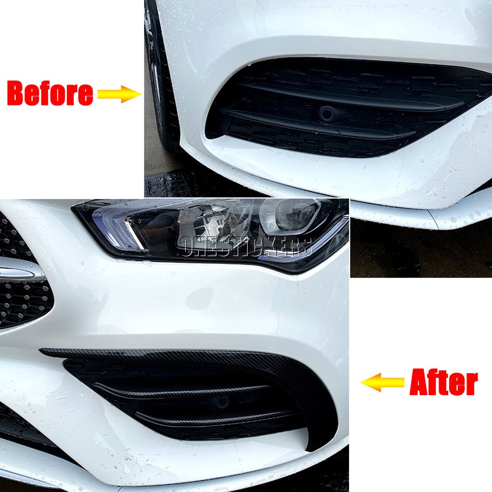 til mercedes benz cla klasse  c118 cla 180 200 220 250 260 +  bil tåkelysstrimler foran listverk deksel luftinntak grille lameller listverk