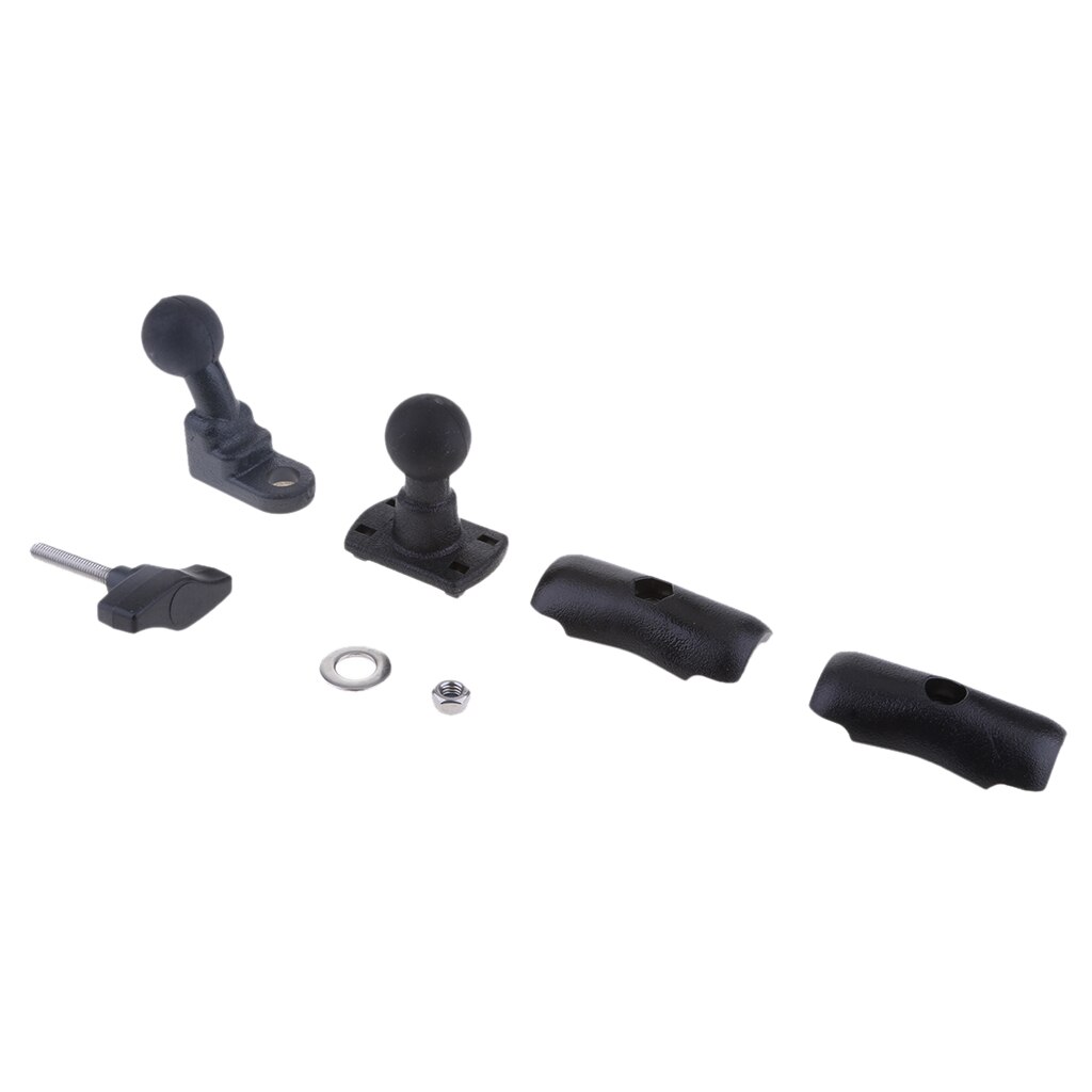 Motorcycle Review Mirror Cell Phone Mount & Double Socket Standard Arm