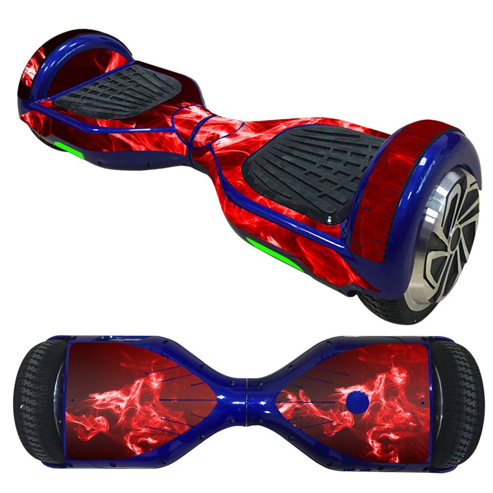 6.5 inch zelfbalancerende elektrische scooters wielbord beschermende pvc hoes huid sticker klassieke hoverboard auto decoratie: Zwarte camouflage