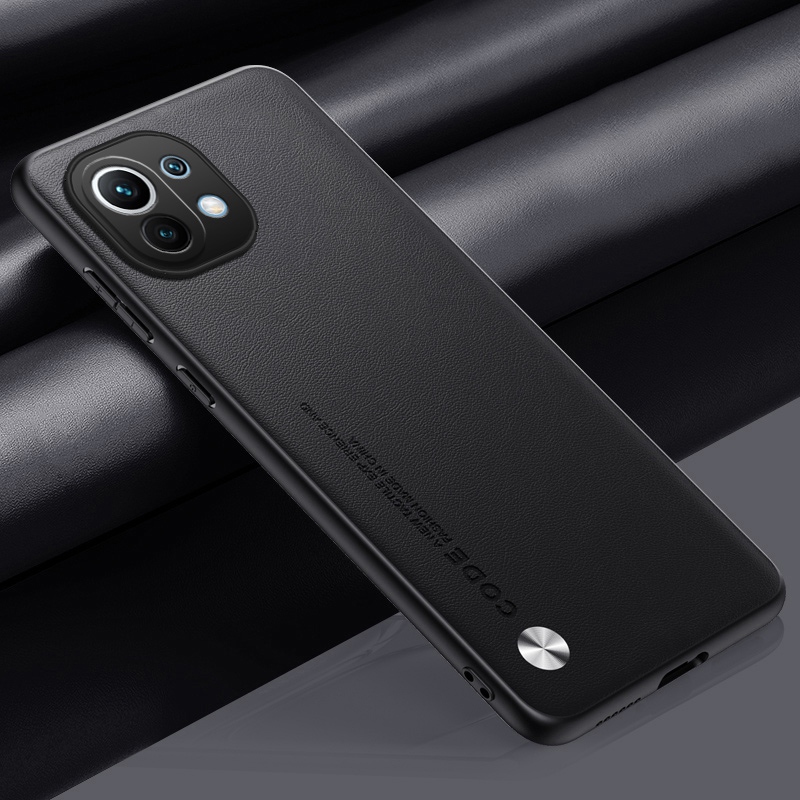 Luxury Leather Case For Xiaomi Mi 11 Lite 5G NE 11T Pro Mi11 Back Cover Silicone Protection Phone Case For Xiaomi Mi 11i 11 i: Plastic / Beige