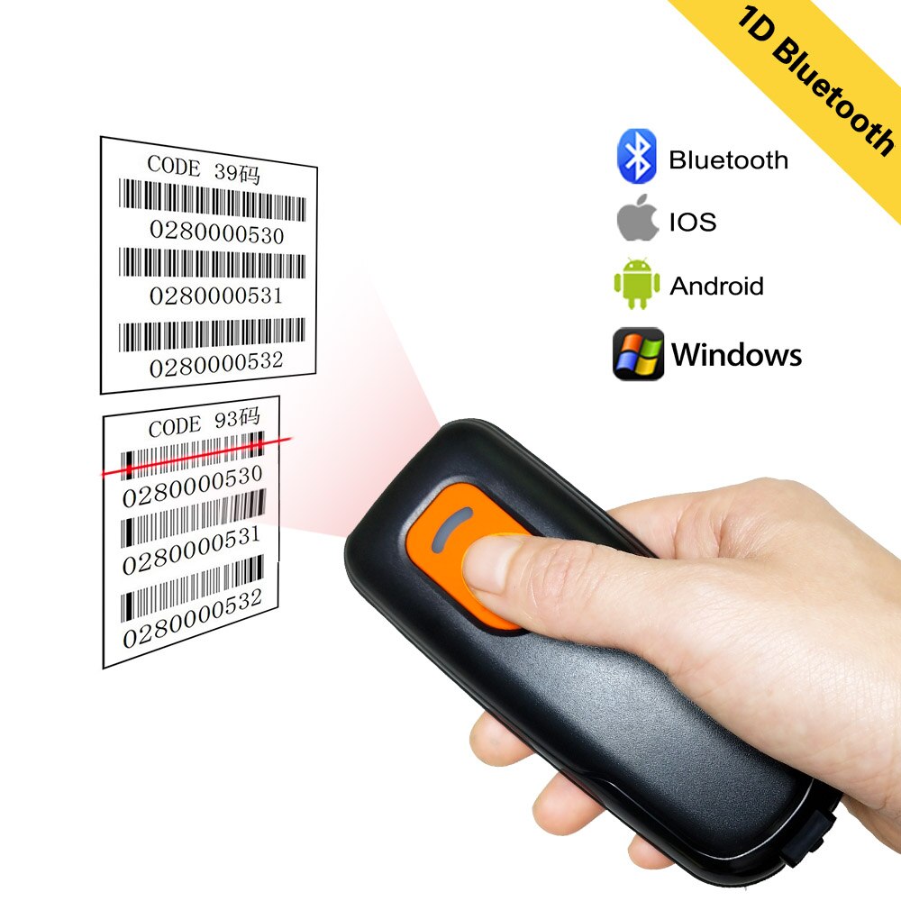 Yanzeo c2000 1d/2d handheld 2.4g scanner de código de barras usb wired qr leitor de código de barras pdf417 ios android: P1600 Wireless 1D