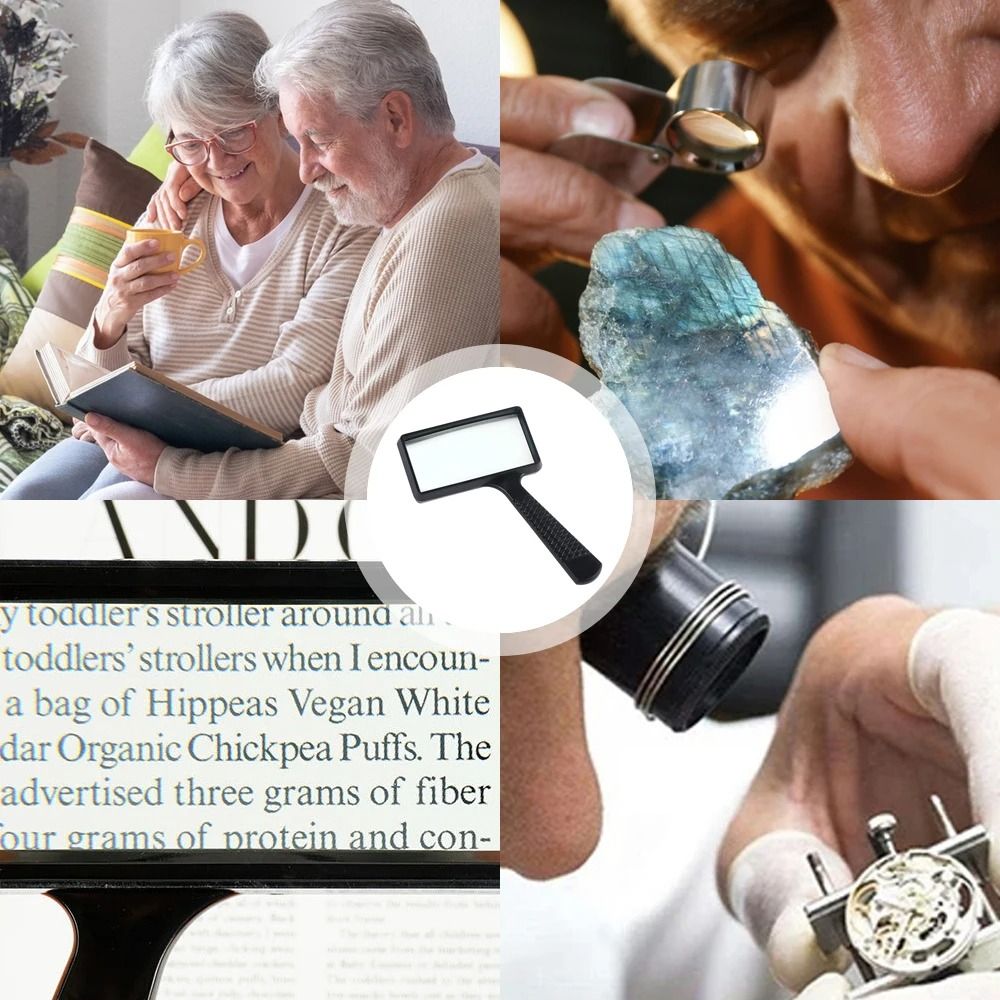 Handheld Loupe Magnifier Compact High Definition Magnifying Glass Portable Convenient 10X Magnifying Glass Reading
