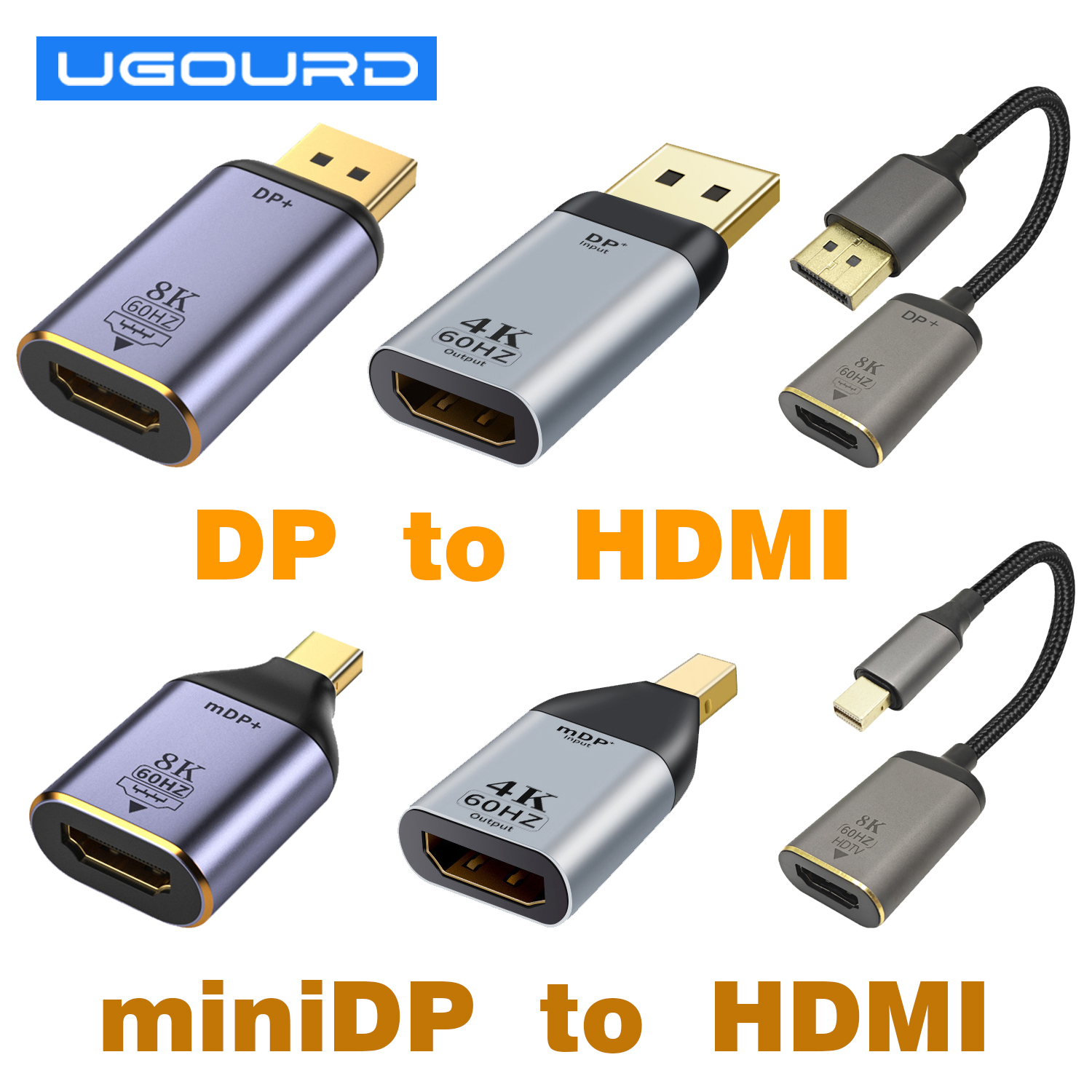 DP1.4 naar HDMI2.1 Kabel mini DP 1.2 naar HDMI 2.0 Video Adapter 4K @ 60Hz 8K @ 60Hz DisplayPort Adapter Voor PC Laptop Projector Monitor