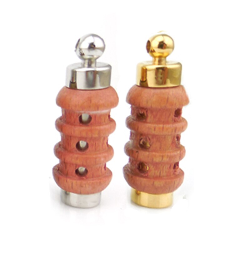 Colgante aromático de 316L de acero inoxidable, colgante de frasco, para aceite esencial de madera, novedad